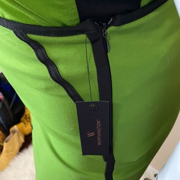 NWT Worthington Marypole Green/ Balck Matching Skirt & Top - Size Small - Picture 13 of 14